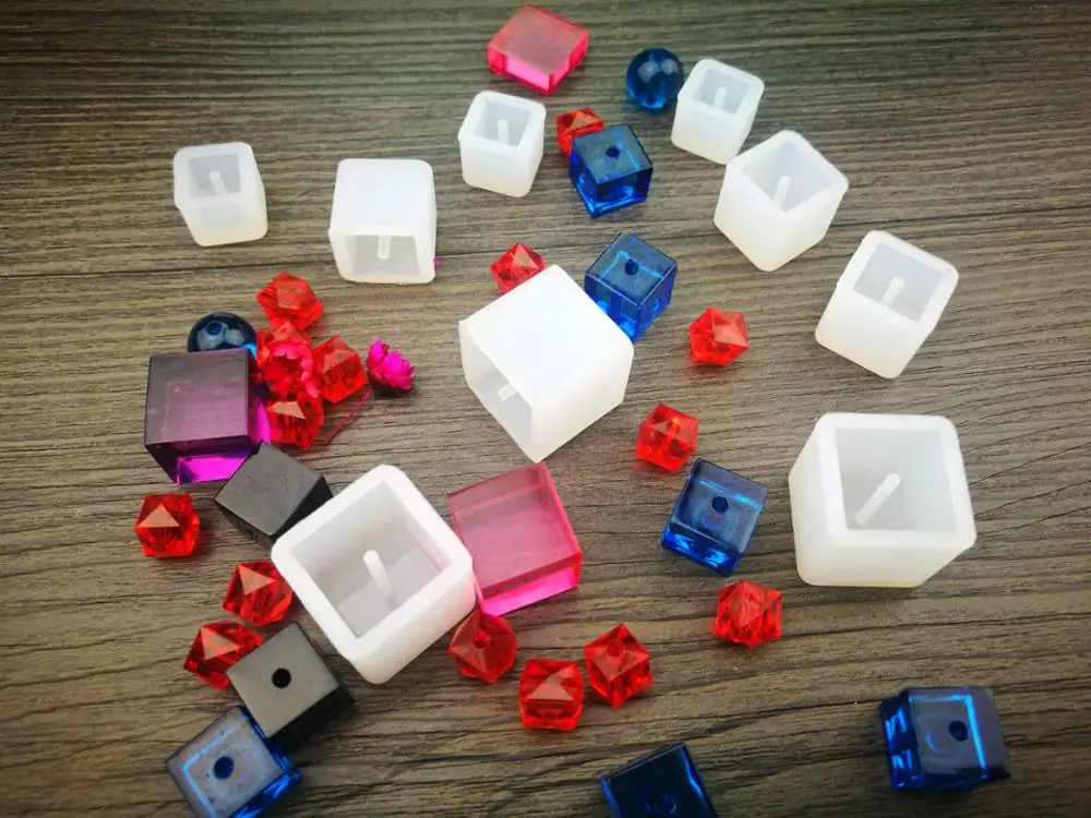 1 шт. Прозрачный квадратный круглые бусины силиконовые формы для изготовления