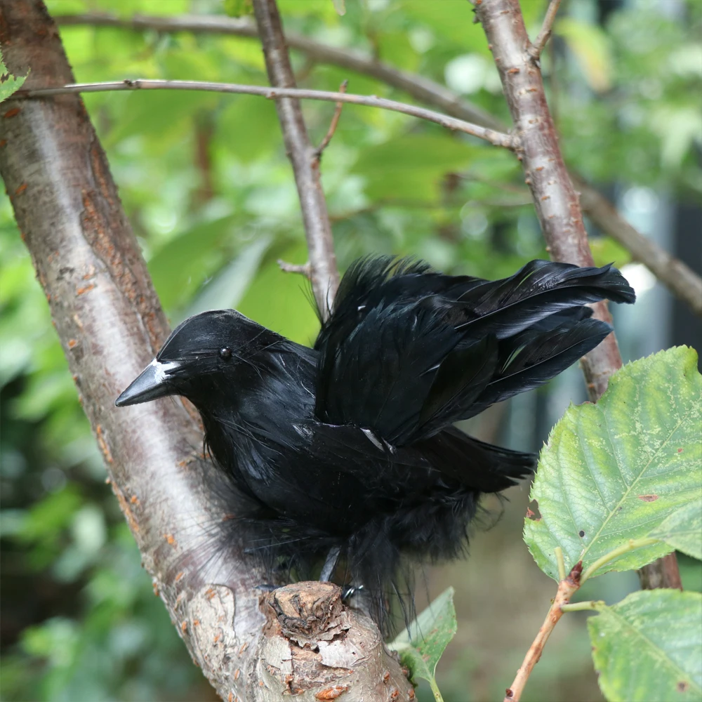 Искусственная ворона черная птица Ворон реквизит декор для Хэллоуина витрина