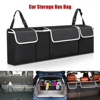 foldable auto seat back organizer oxford waterproof collapsible truck storage bag multi hanging pocket