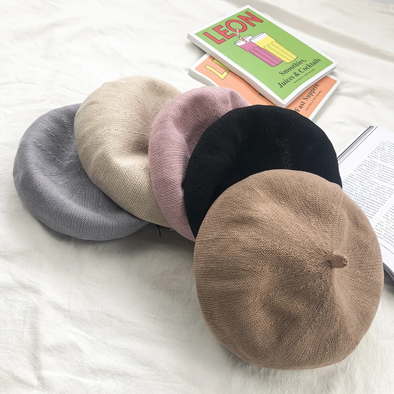 Берет женский весенне летний модный тонкий дышащий берет в Корейском стиле