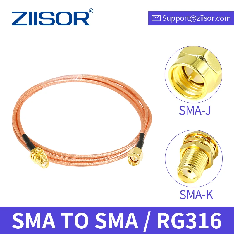 

Antenna Adapter Extended Cable SMA Male to RP SMA Extensible Feeder RG316 Extension Pigtail