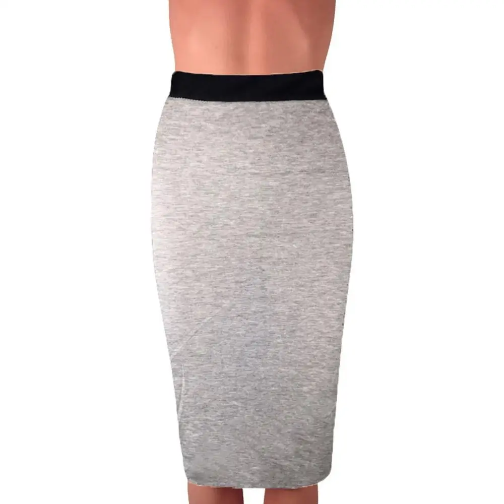 Женская облегающая мини-юбка до колен с завышенной талией | одежда