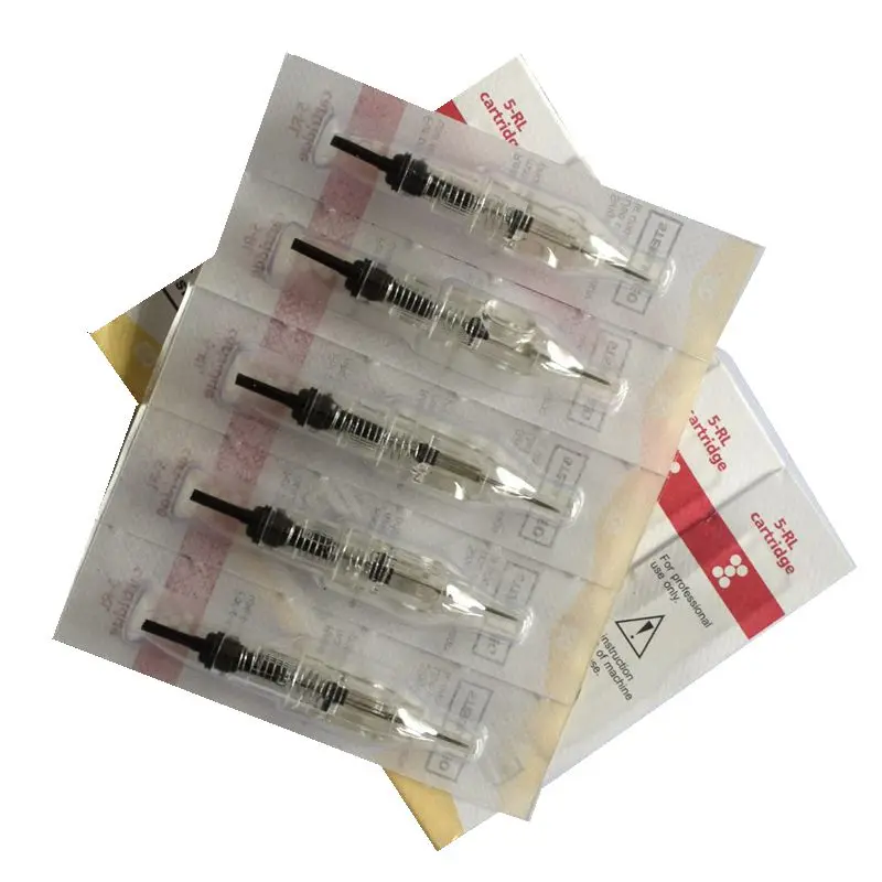 Татуировки иглы RL 10 шт. татуировки Одноразовые Перманентный макияж бровей губ