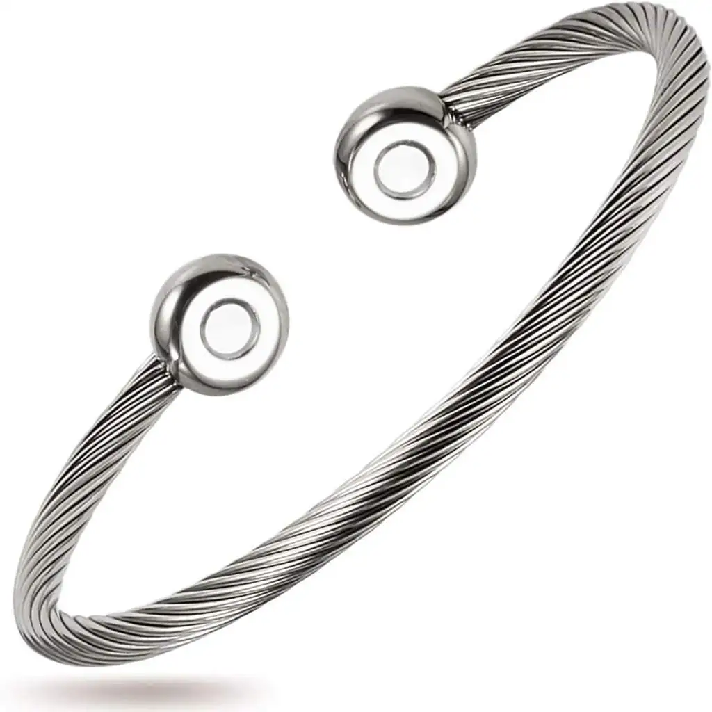 

Twisted cable health care magnet bracelet