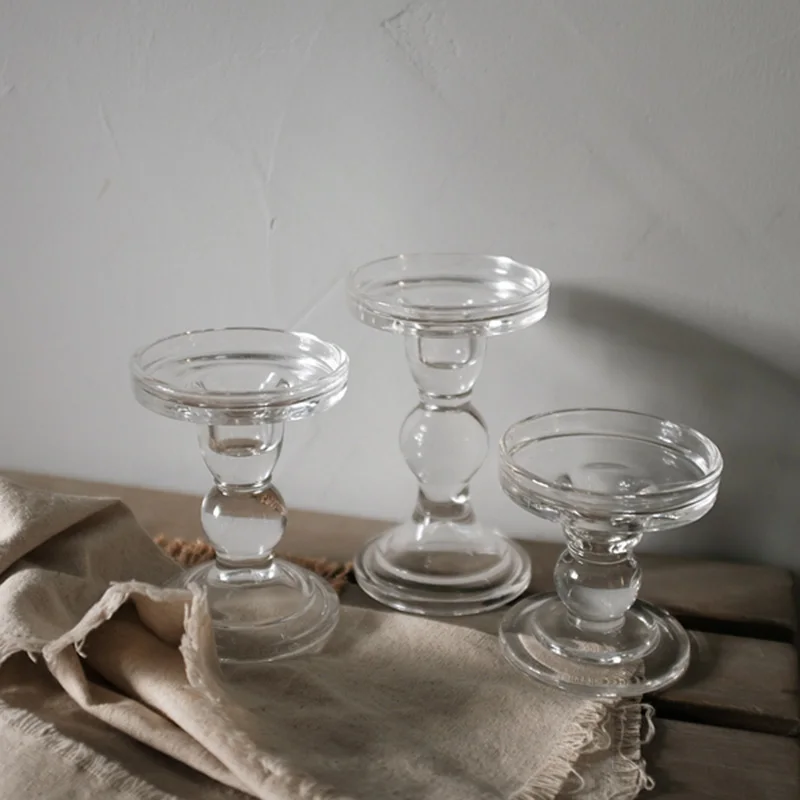 Стеклянный подсвечник для свечей домашнего стола гостиной украшения свадебной