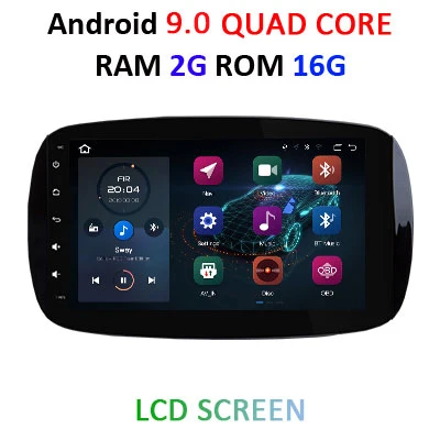 2G 16G LCD 4G+ 64G ips DSP Android 9,0 автомобильный мультимедийный плеер dvd gps для Mercedes/Benz Smart Fortwo автомобильный Радио ПК стерео obd2 - Цвет: 2G 16G LCD