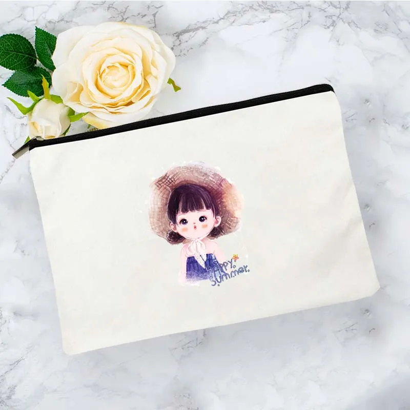 

Cute Baby Cosmetic Bag for Makeup Woman Mini Kawaii Make Up Organizer Storage Bags Women's Travel Pouch Free Shipping Handbags