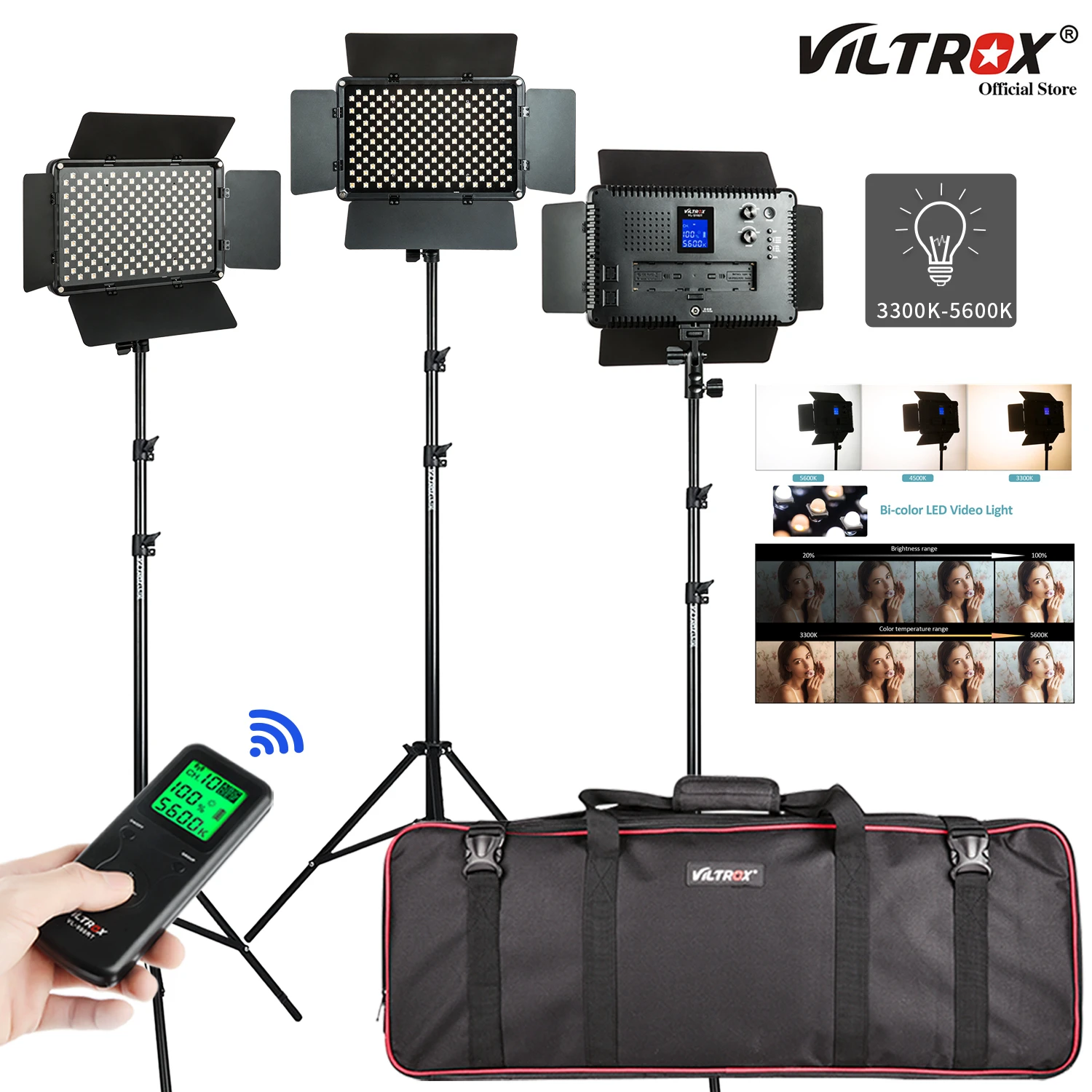 Скидка Viltrox 2/3 шт. VL-S192T светодиодная камера фото светодиодная осветительная панель для видеосъемки двухцветная Регулируемая яркость осветительны...