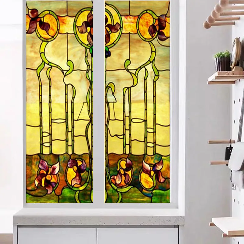Пользовательские электростатического матовое витражная плёнка на стекла окна