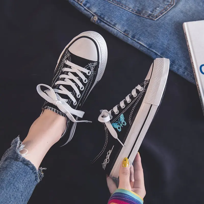 2020 модные кроссовки Женская Вулканизированная обувь Студенческая для девочек
