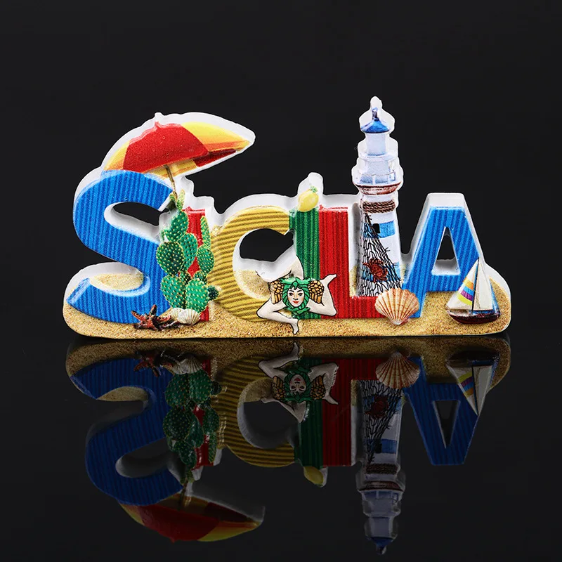 Италия Путешествия Сувенир магниты на холодильник Декор изысканный рома Сицилия