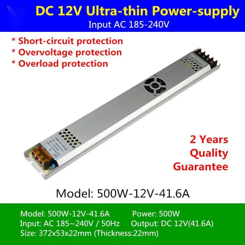 

12v24v150w300w60w100w200w advertising light box power transformer adapter