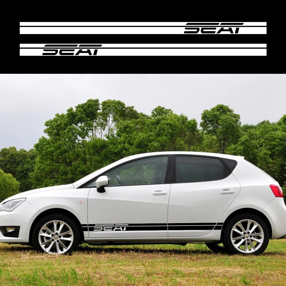 Автомобильный спортивный Стайлинг Дверь боковая юбка наклейка для сиденья