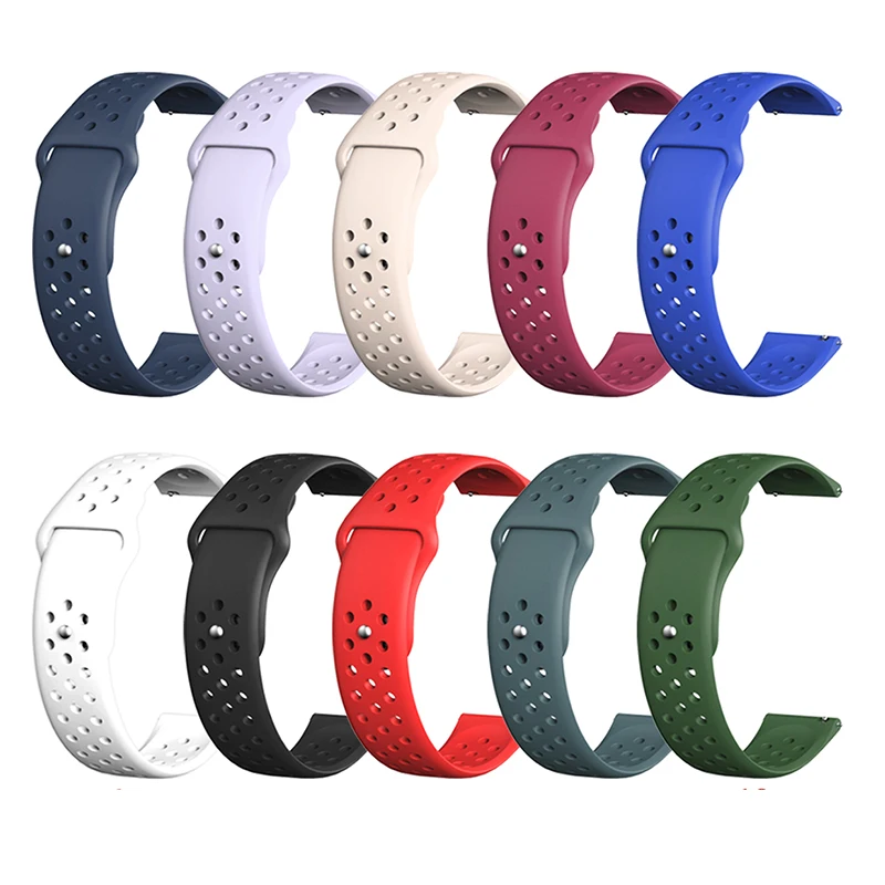 BOORUI Amazfit Bip ремешок спортивный дышащий силикон 20 мм ремешок для Xiaomi Huami Amazfit Bip BIT Lite Youth Smart Watch