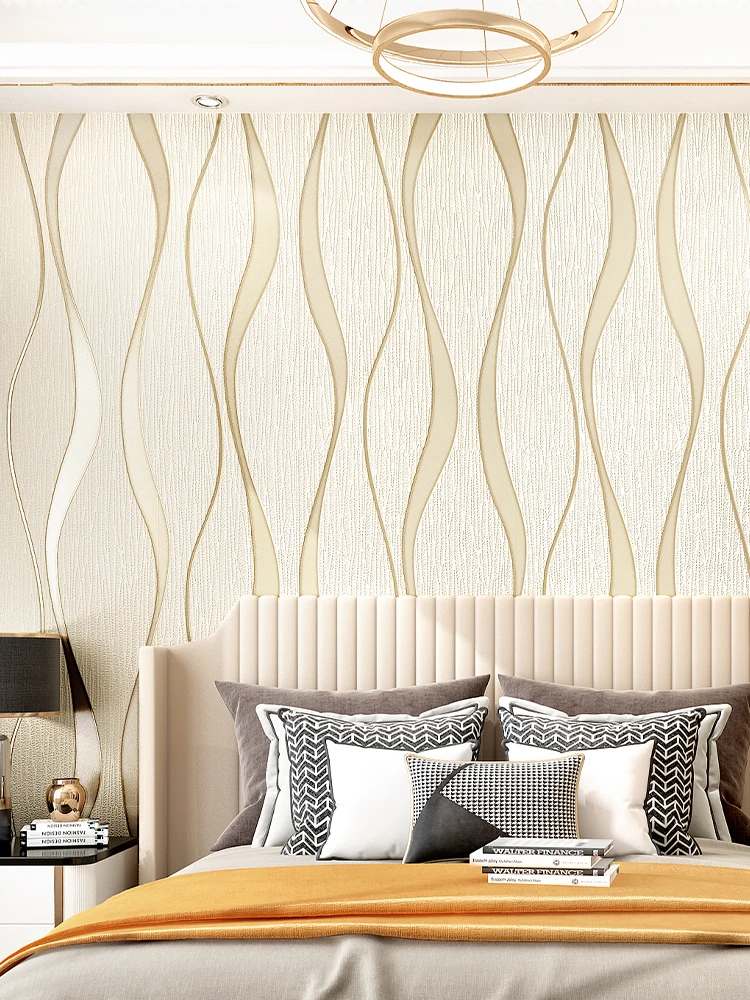 Beibehang современные персональные изогнутые серые полосатые обои для стен 3 d
