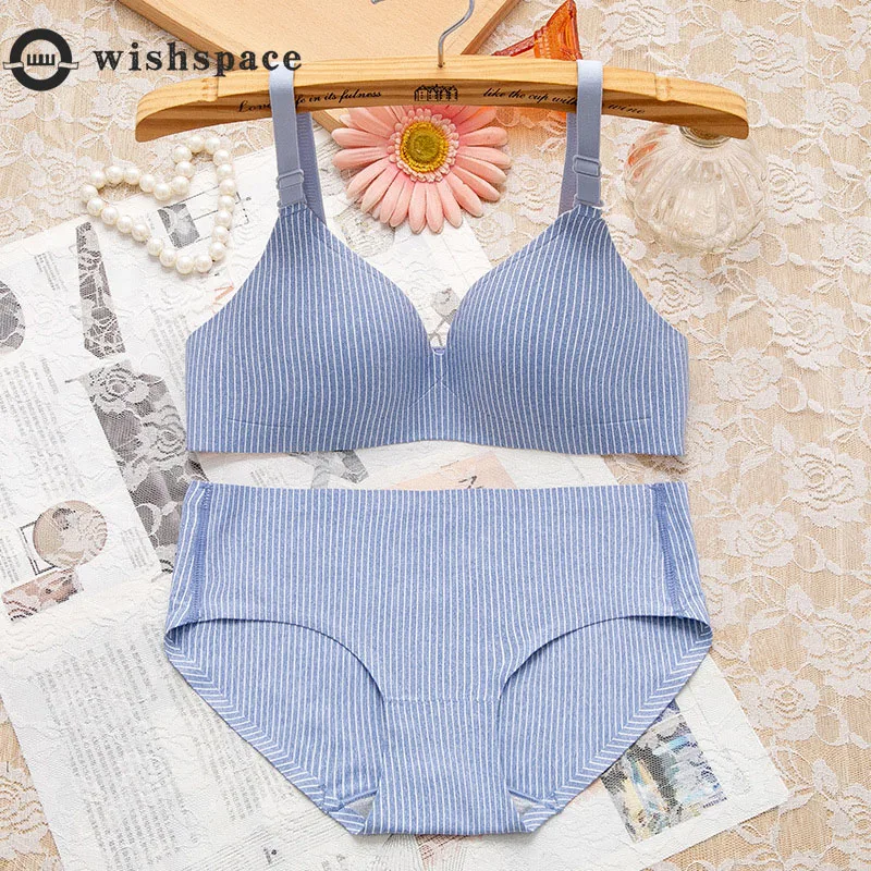 

Non-trace without Rims Girl Underwear Bra Set a Chip Sexy Together Students Bodice Bra Style Cup Shape Mold Cup Thickness Gender