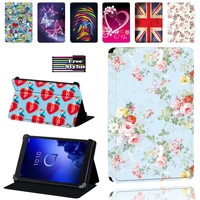 pu leather stand flip case for alcatel 1t 7 103t 8 10a3 10 foldable tablet universal cover case free stylus