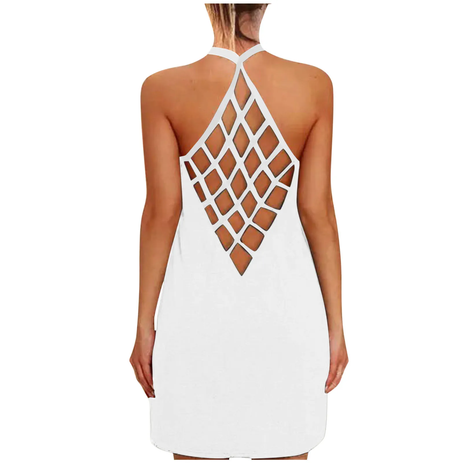 

Dresses For Women 2021 Print O-neck Sleeveless Sexy Blouse Vest Fashion Tank Dress Streetwear Vacation Casual Vestido