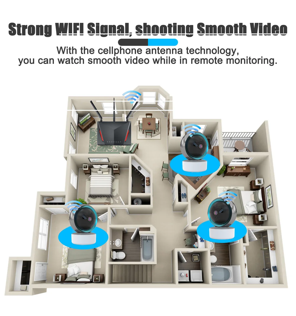 

SV3C Tuya 1080P IP Camera 2MP Wireless WiFi Indoor Smart Life Home Security Surveillance CCTV Camera Baby Moniter Google Alexa
