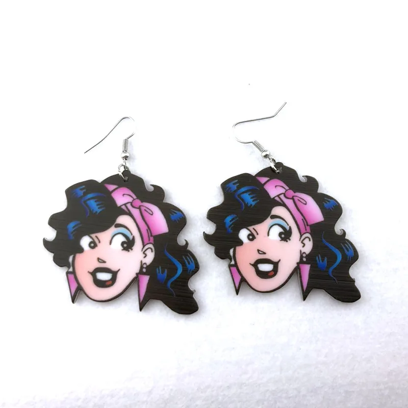 Забавные серьги-подвески с желтыми волосами для маленьких девочек модные