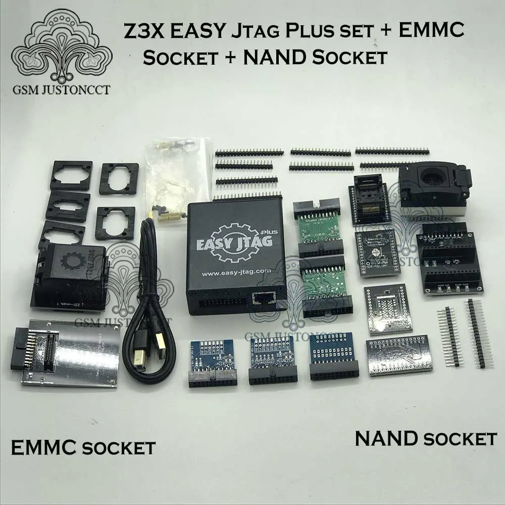 Juego completo Easy Jtag plus box, caja Jtag plus, enchufe EMMC y enchufe NAND, Nueva Versi&oacute;n-2