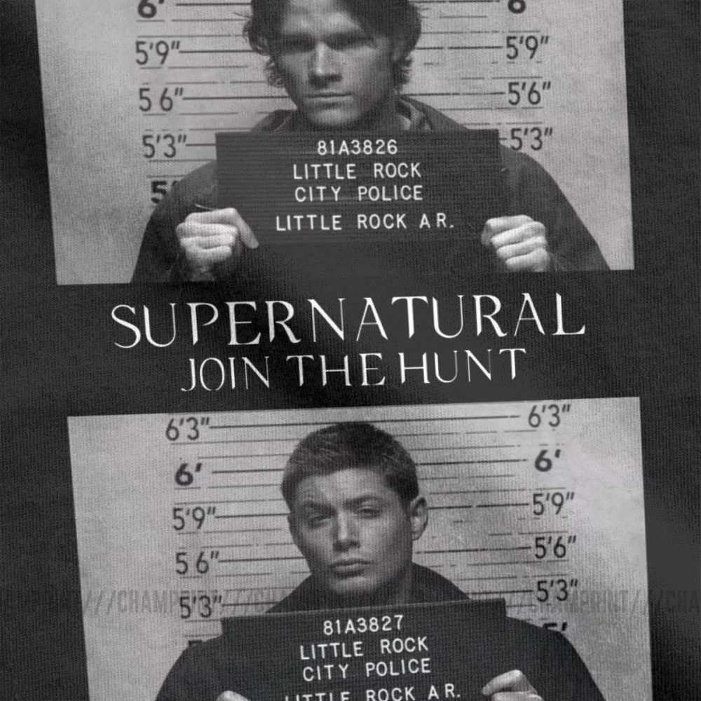 Сверхъестественная футболка Mugshot's Spn Brothers Angel Футболка мужская размера плюс одежда сумасшедшая футболка с круглым вырезом очищенный хлопок