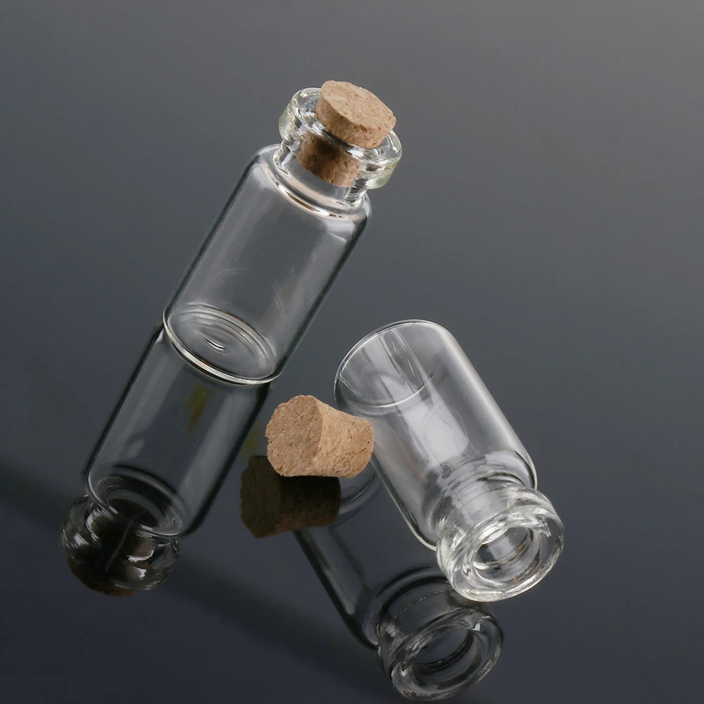 10 шт мини из прозрачного стекла пустая бутылочная пустой желающих сообщение