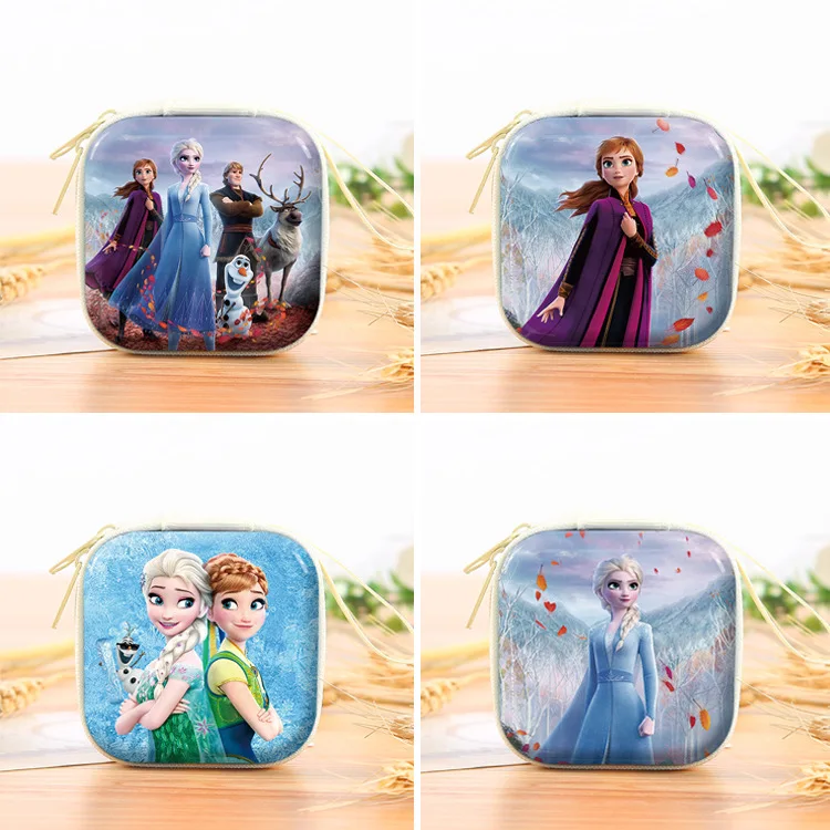 Корейский модный жестяной квадратный футляр для хранения кабеля наушников