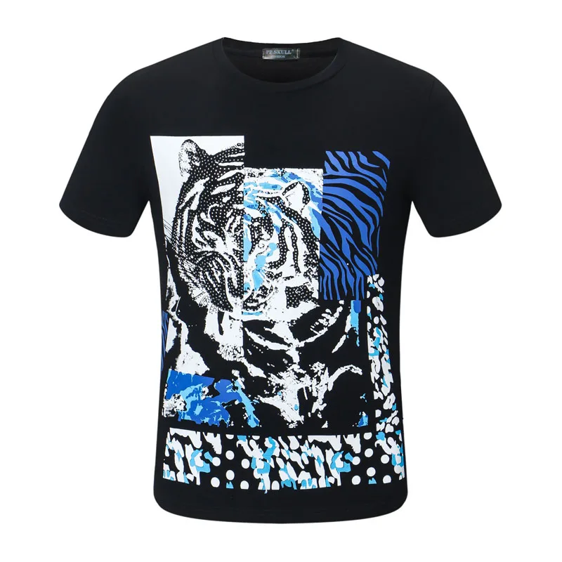 Модная мужская футболка спортивная одежда топы 3D принт головы тигра