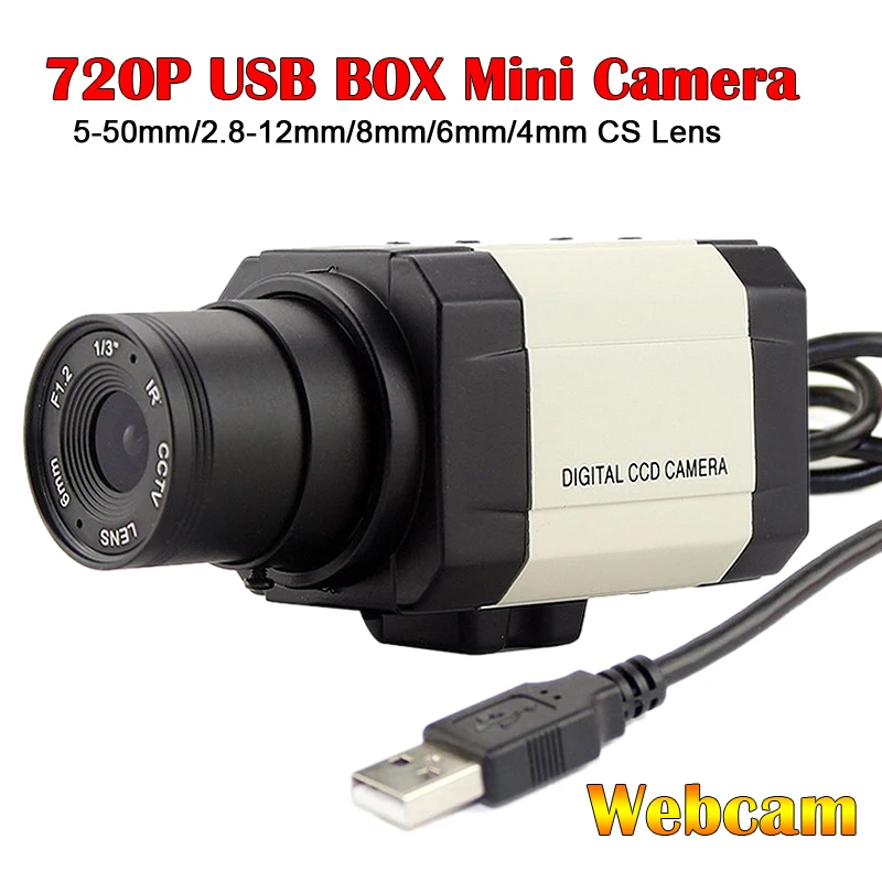 720P USB коробка для мини-камеры 1MP ПК веб-камера USB2.0 UVC Plug &amp Play с 5-50 мм 2 8-12 ручной