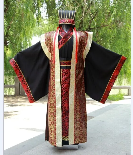 Мужской костюм Китайская традиционная одежда Новинка hanfu хлопковая одежда Императорский принц косплей костюм халат - Цвет: color1