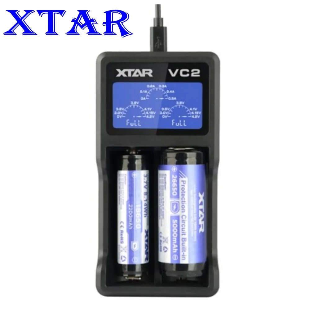 Зарядное устройство XTAR VC2 для аккумуляторов 10440/16340/14500/14650/17670/18350/18490/18500/18650/18700/26650/