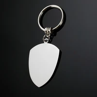 100 stainless steel shield keychain blank for engrave metal military plate key chain mirror polished wholesale 10pcs