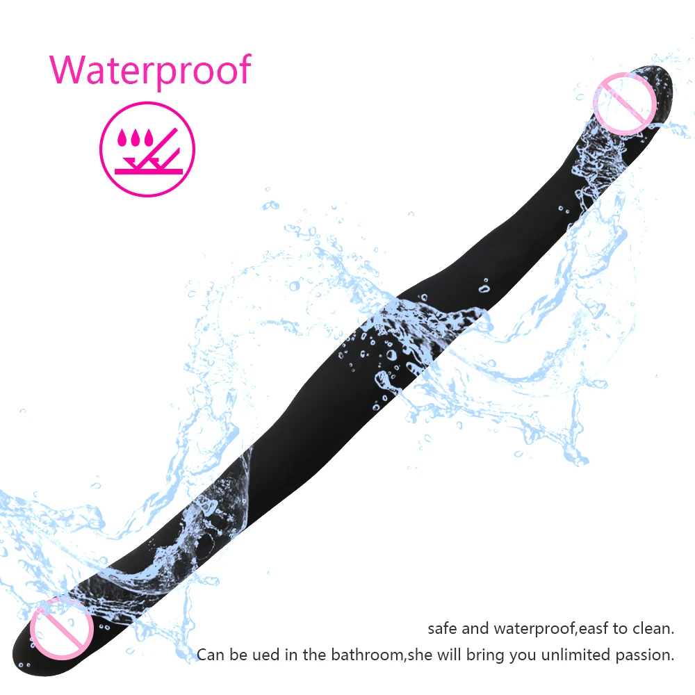 Силиконовый массажер для женщин Двойной вибрирующий лесбиянок вибратор точки G