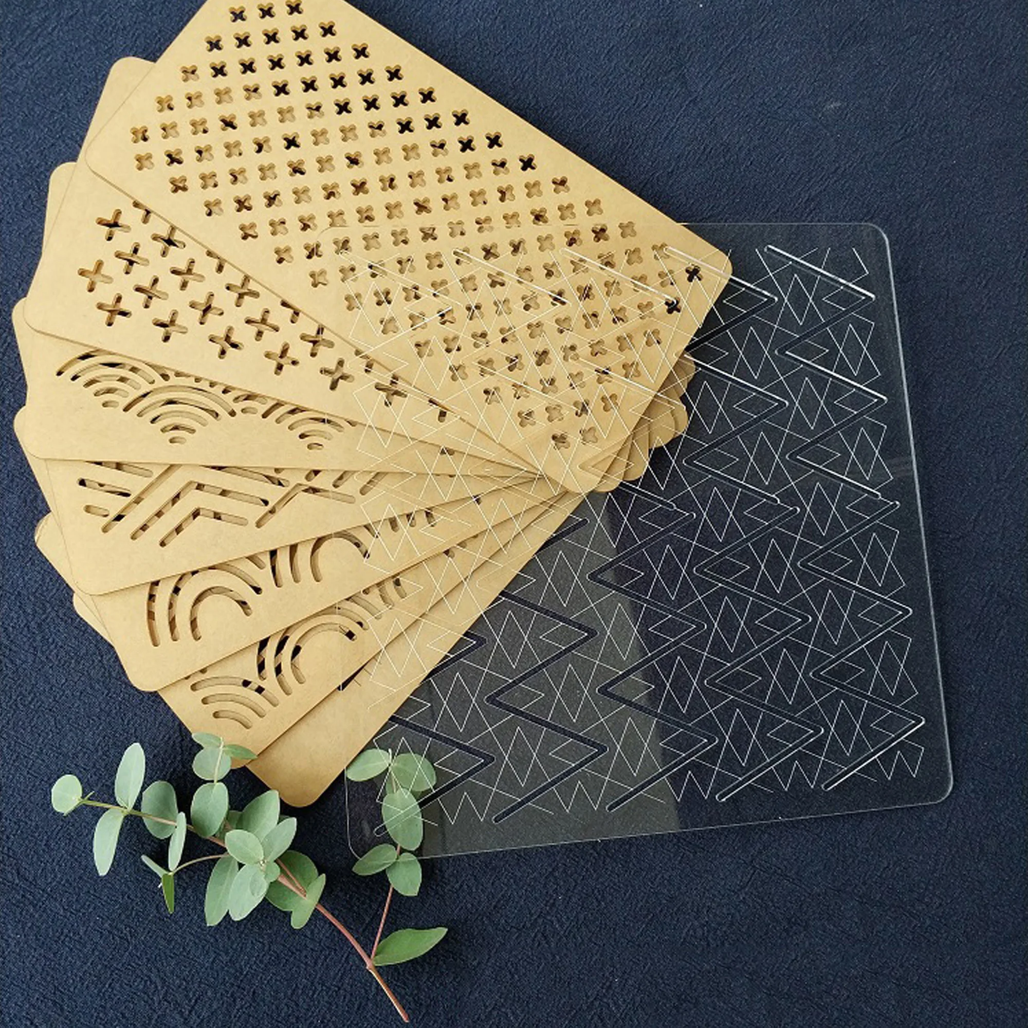 Акриловый трафарет Sashiko модная вышивка форма для стежки одеял маленькая иглой