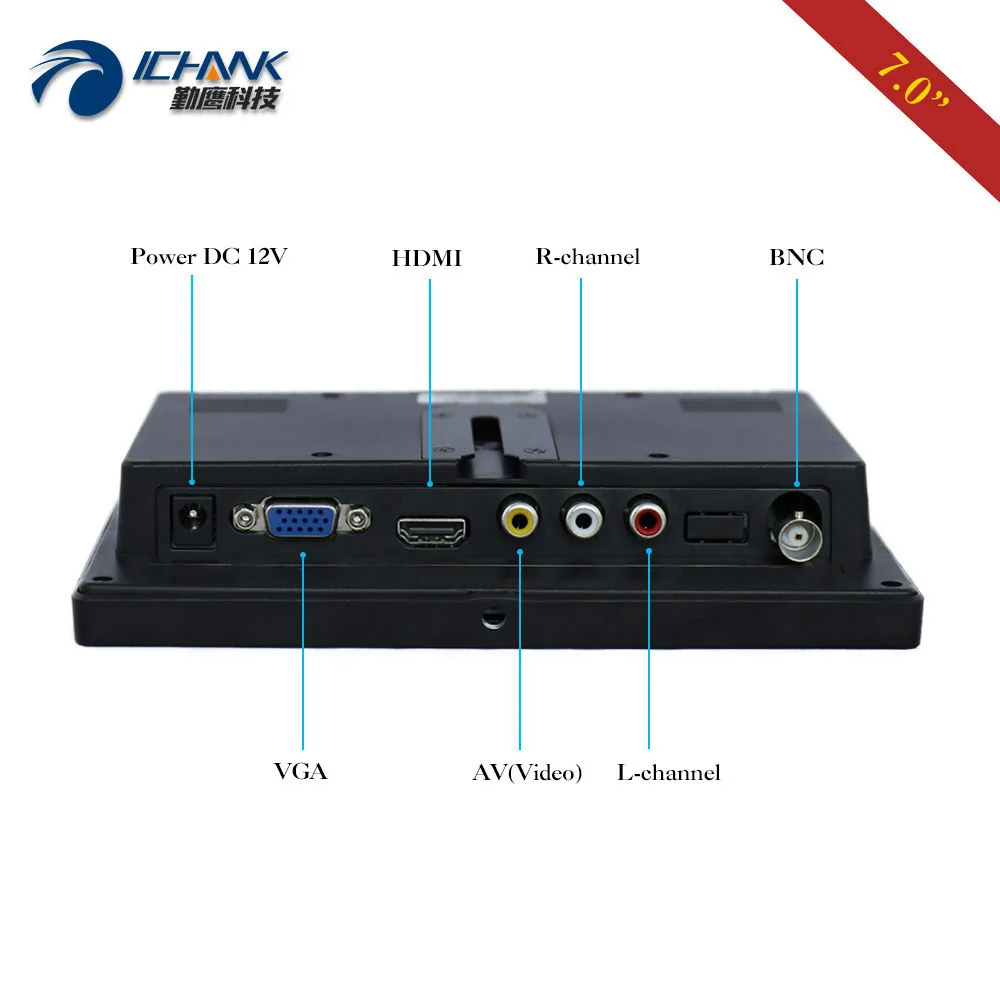 B070JN-ABHV/7 дюймов 1024x600 Портативный Built-in динамик HDMI AV BNC монитор для микроскопа