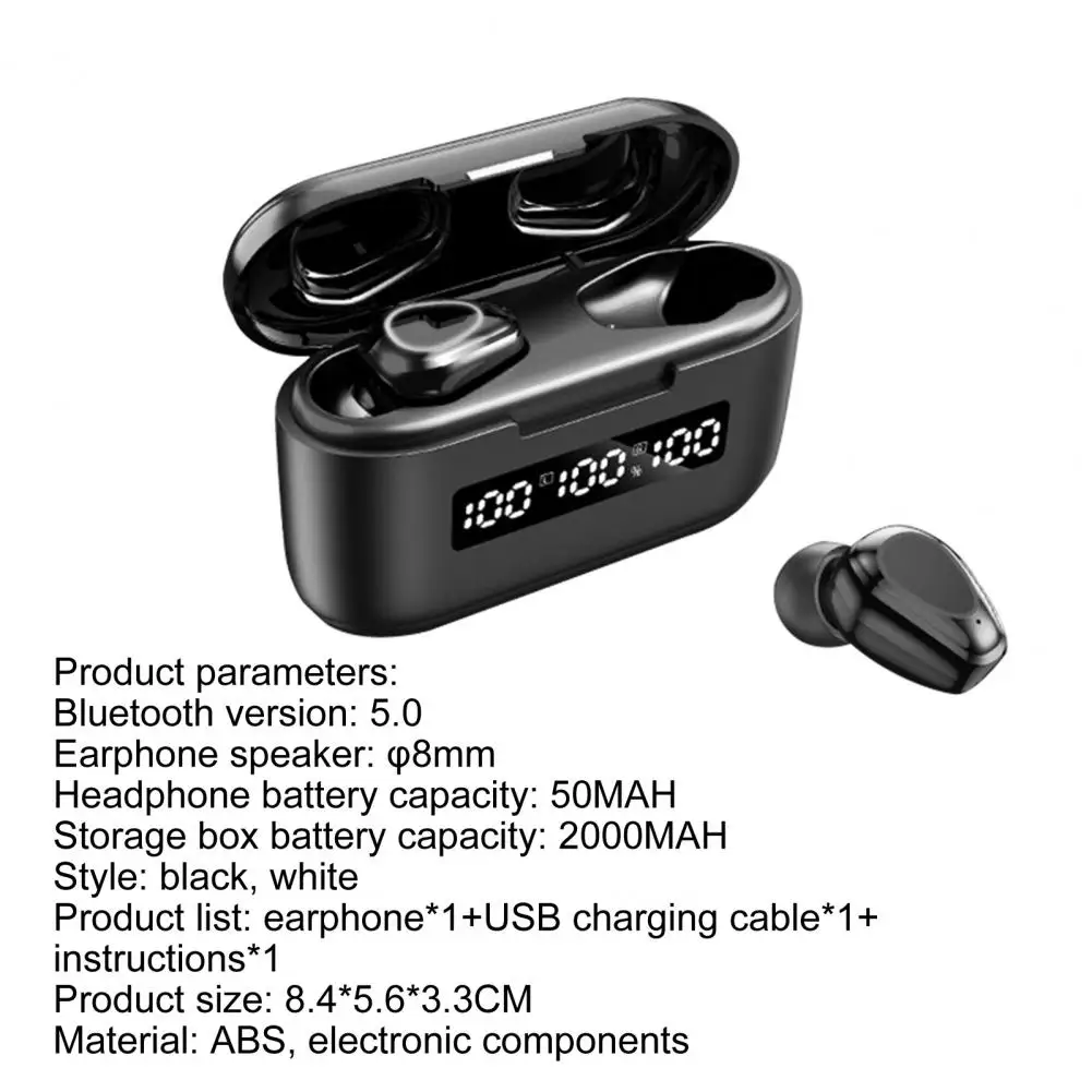 

G40 Bluetooth 5.0 Heavy Bass In-ear Waterproof Earbuds Earphone for Phone
