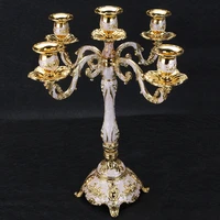 european metal candle holders antique retro candlestick stand home decorations wedding prop romantic candle holder candelabra