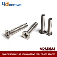 m2m3m4 common stainless steel countersunk flat head screws with cross recess phillips flat countersunk head screw gb819 din965
