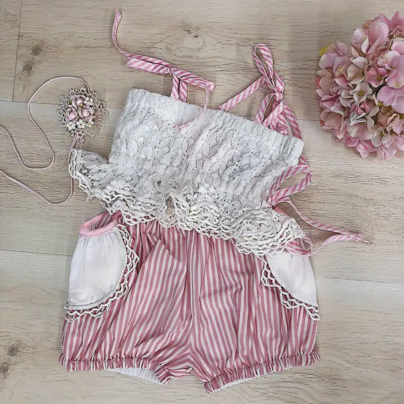 2 шт. безрукавка и шорты в полоску для девочек|Комплекты одежды девочек| |