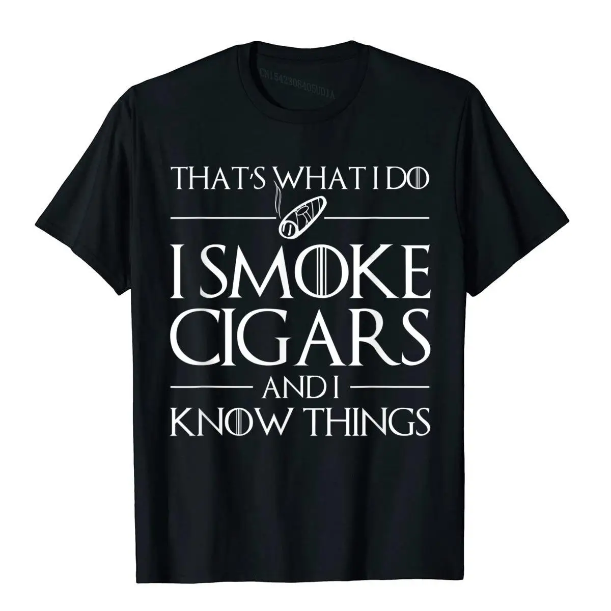 

Mens I Smoke Cigars And I Know Things Shirt Funny Gift T-Shirt Novelty Printed T Shirt Family Cotton Men T Shirts