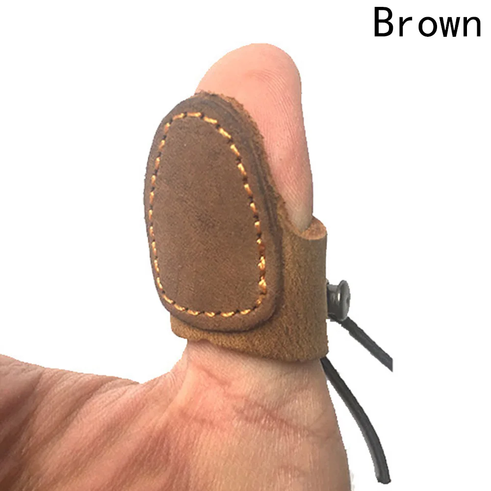 

1 pcs Cow Leather One Finger Protector for Mongolian Pull Bow Archery Hunting Shooting