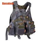 Bassdash рыболовный жилет, регулируемый жилет с несколькими карманами для ловли окуня, лосося, карпа, жабера, полезная уличная жилетка для каякинга, одежда для кемпинга