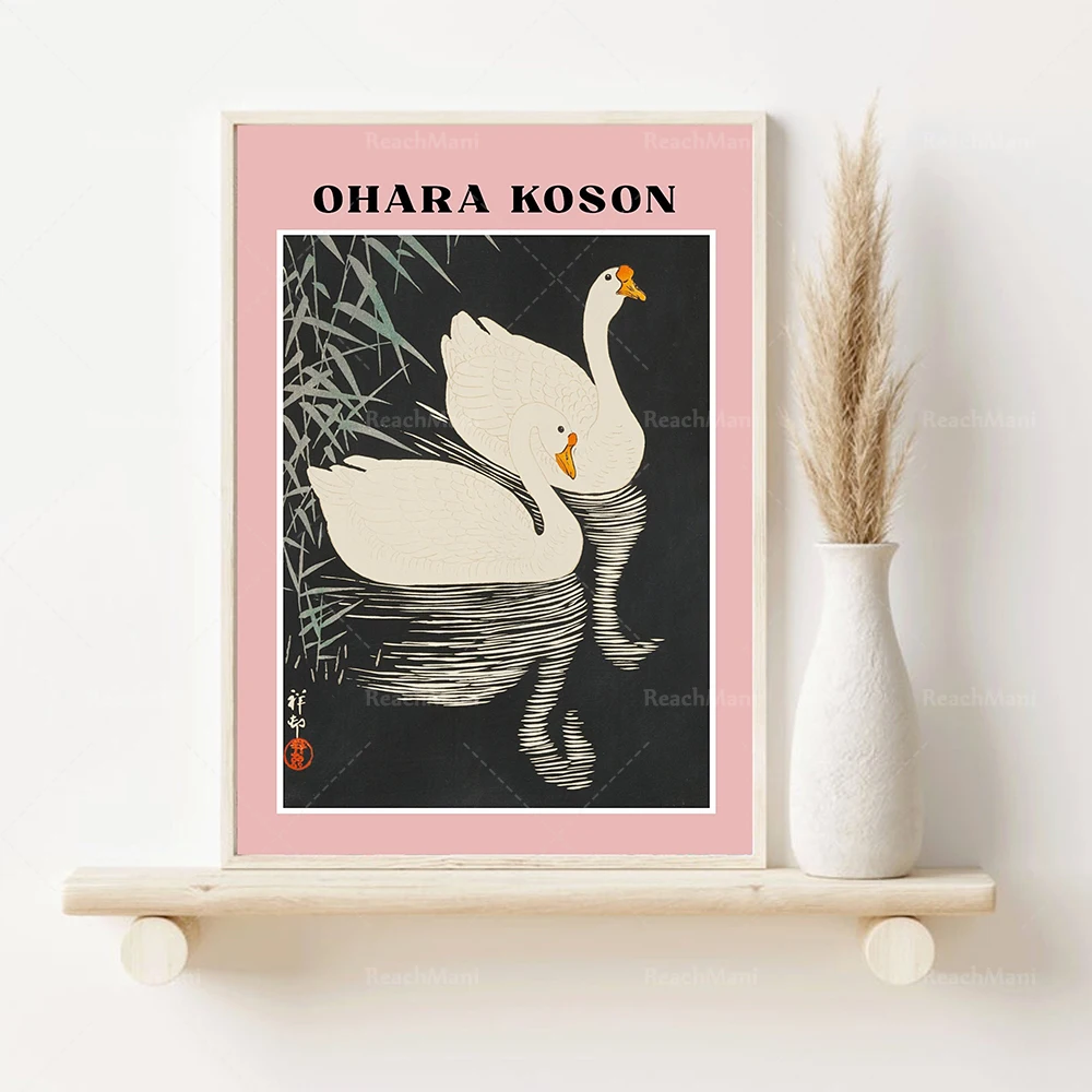 Живопись &quotDeux Cygnes Swan&quot печать на холсте