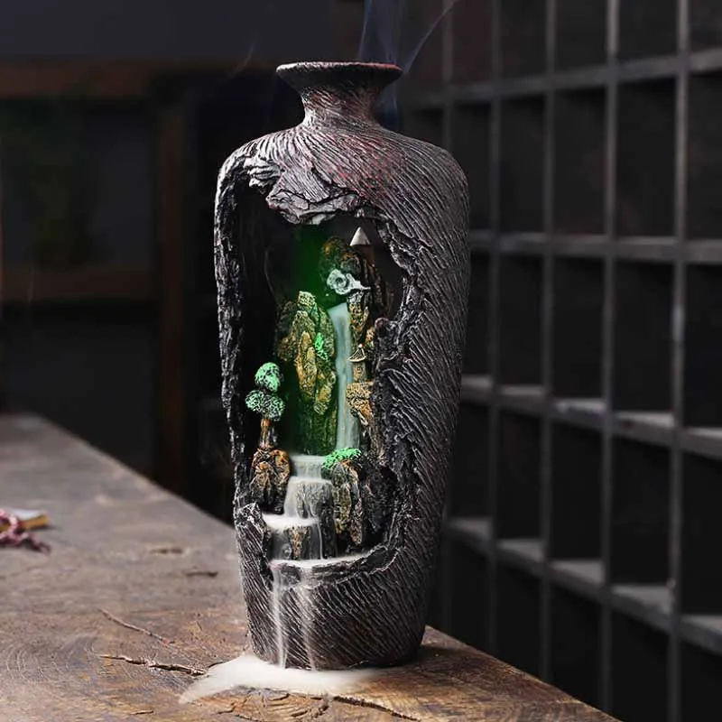 Полимерная горелка для благовоний горы и реки курильница рефлюкс водопад