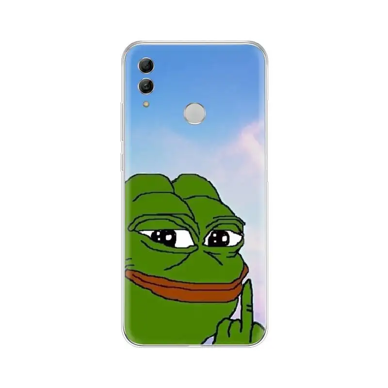 Мягкий чехол для телефона из ТПУ smug frog pepe Huawei Honor 10 10i 20 5C 7 7A 8A 8S 8X 9 9X Pro