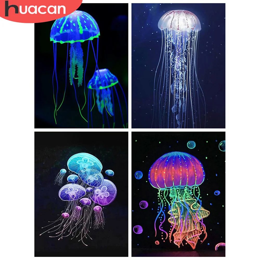 

HUACAN 5D DIY алмазная живопись животное Алмазная вышивка Медузы картины Стразы мозаика домашний декор