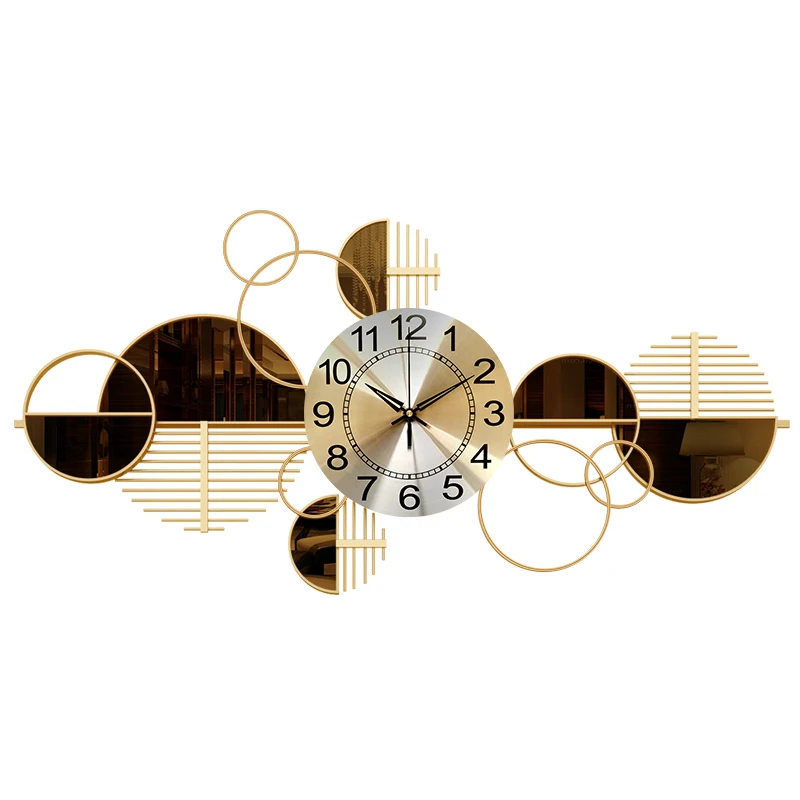 

Large Simple Wall Clock Creative Metal American Style Art Geometric Mute Wall Clock Design Relogio Parede Home Decoration DG50WC