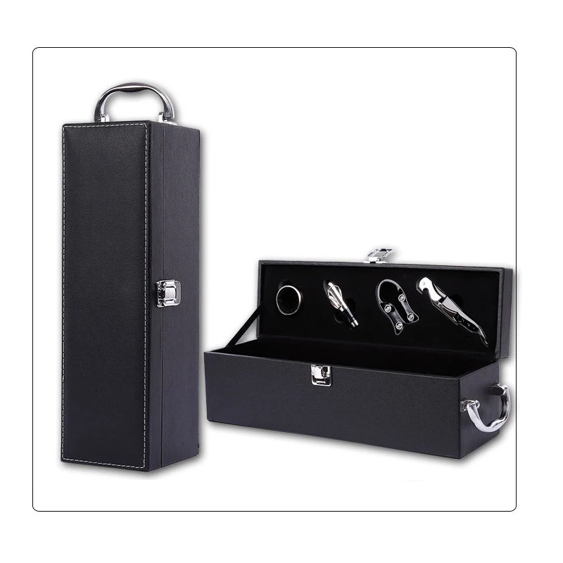 

Exquisite Wooden Wine Box with Opener Tools Home Decoration Gifts Wine Box Storage Top Quality Ornaments Crafts Figurines Decor
