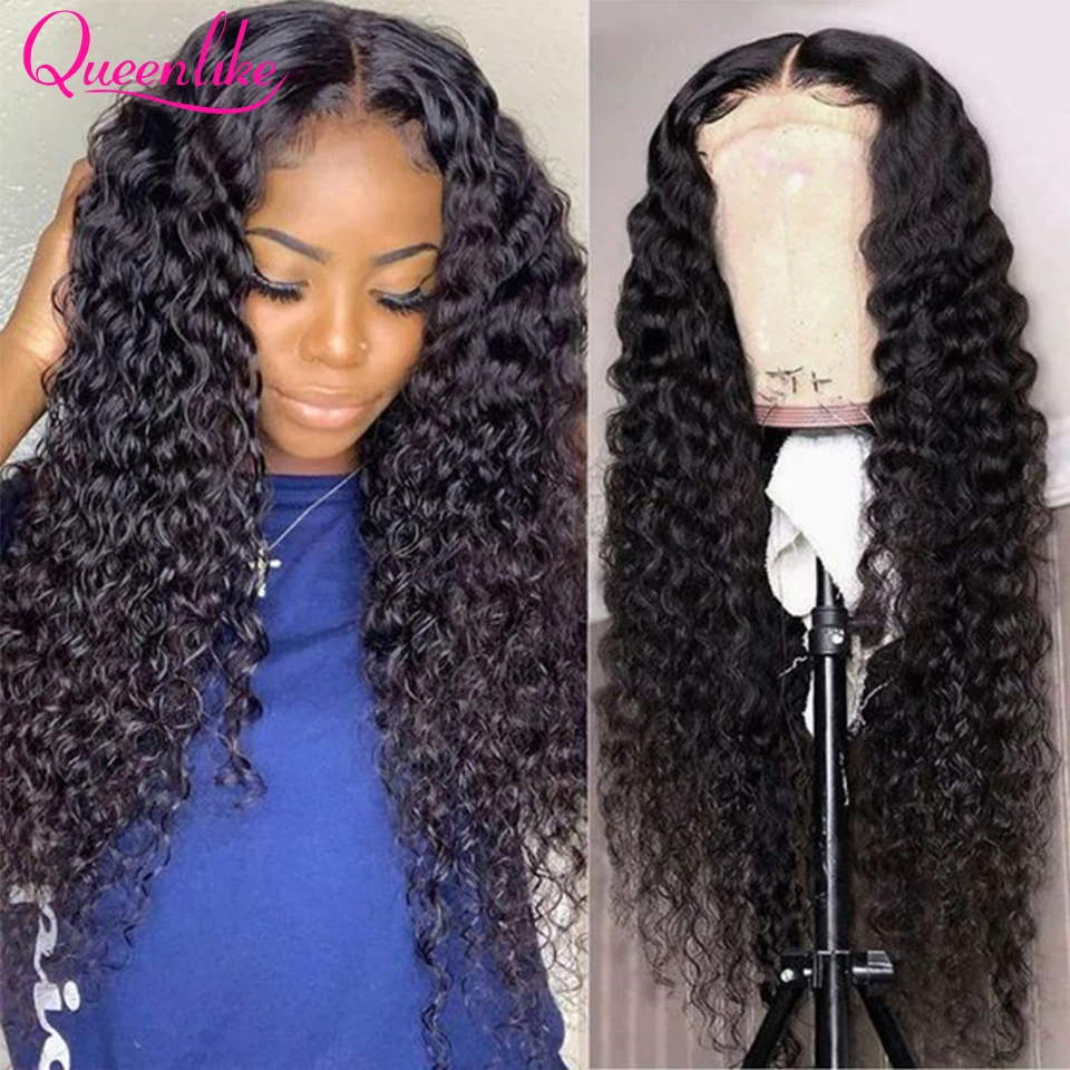 

6X6 5X5 4X4 Lace Closure Wig Remy Brazilian Deep Wave Wig 13x6 Lace Front Human Hair Wigs For Women 30 inch 250 density wigs